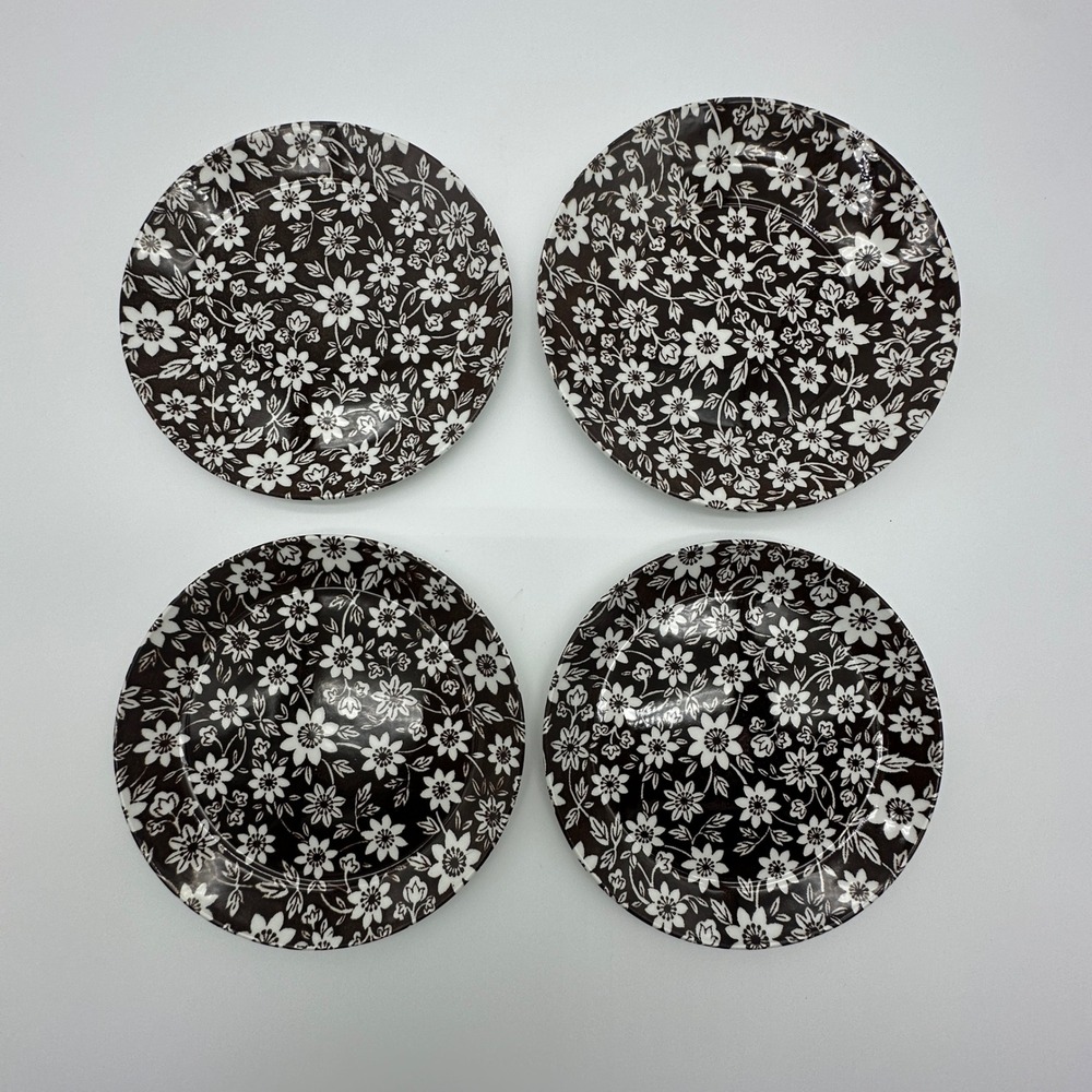 Johnson Brothers Country Cupboard Brown Chintz Bread Dessert Plates Set of 4